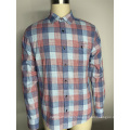 Multi Color Gradient Poplin Plaid Shirt